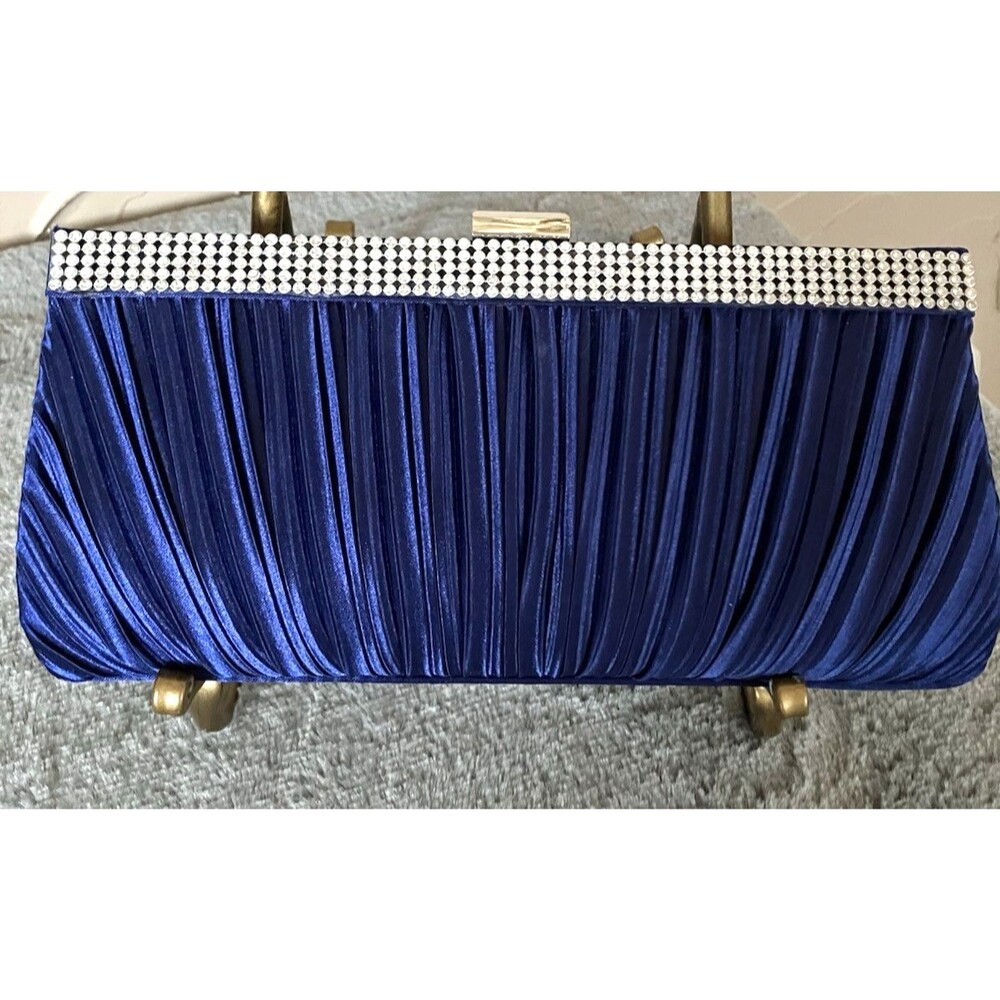 Camille La Vie Clutch Purse Royal Blue with Rhinestones NWOT